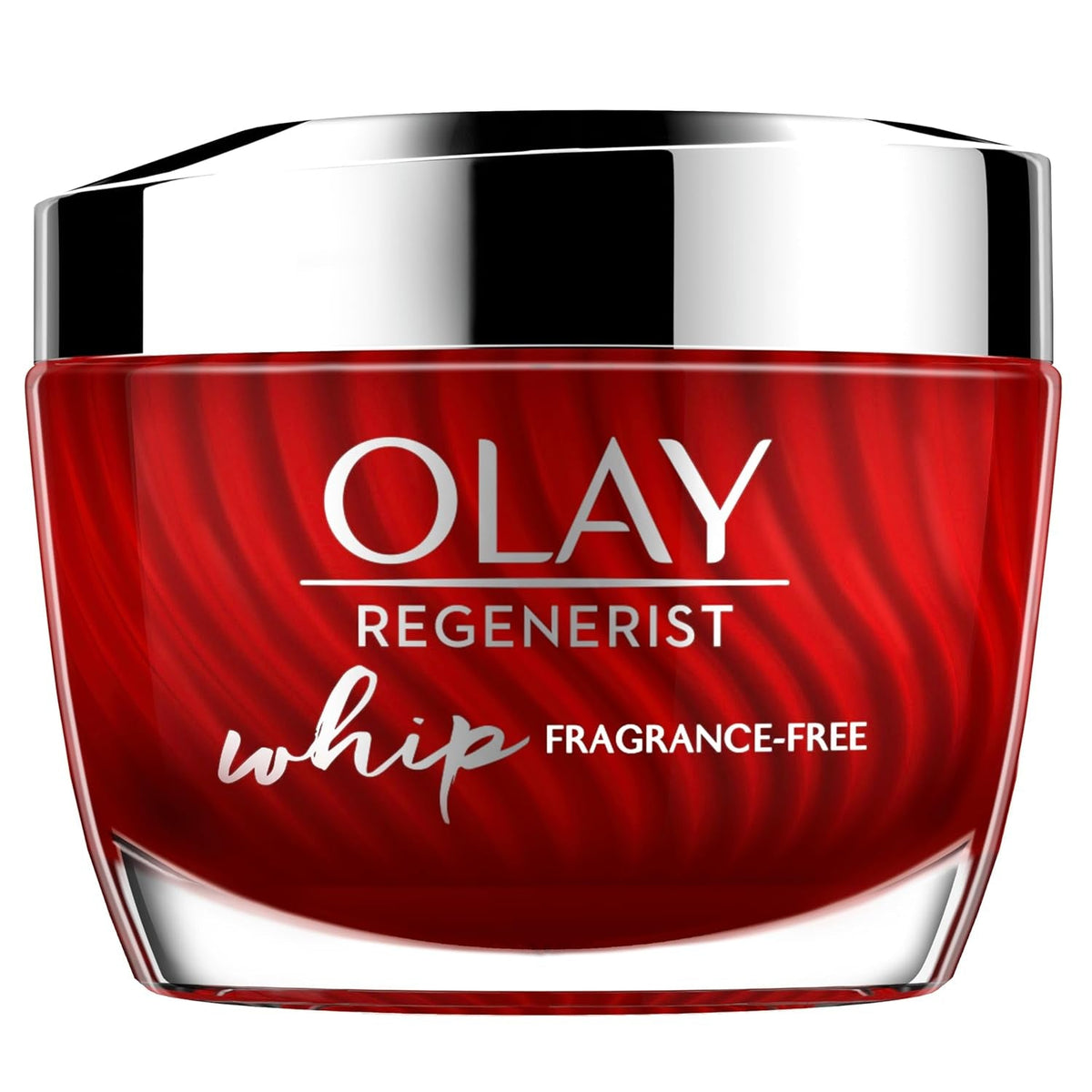 Olay Regenerist Whip Fragrance-Free is a light-as-air, matte-finish moisturizer powered by Amino-Peptide Complex II and Active Rush Technology, designed to hydrate, firm, and smooth skin without heaviness.