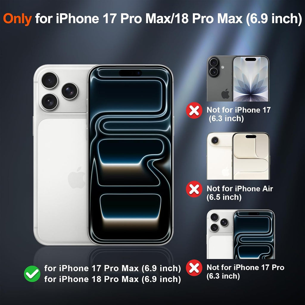 Magnetic for Iphone 18 Pro Max Case/17 Pro Max Case Black
