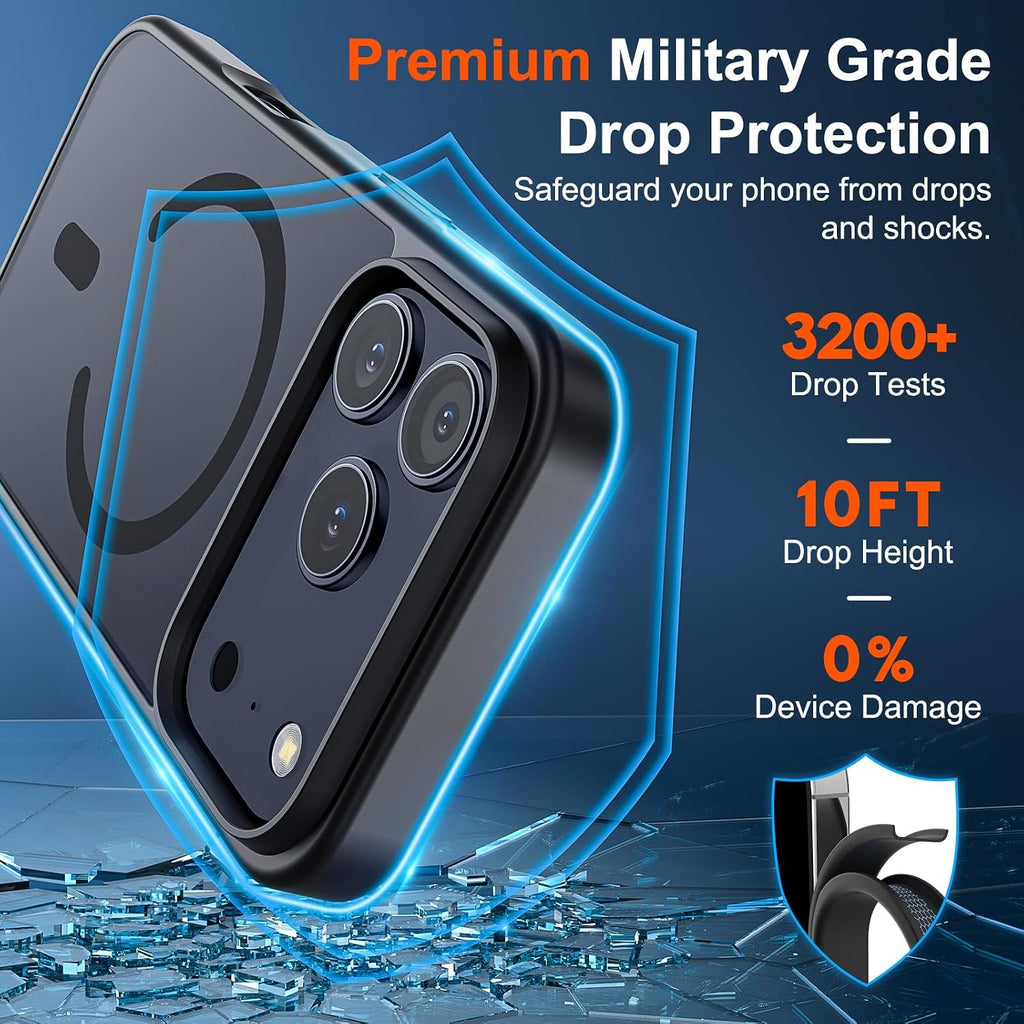 Magnetic for Iphone 18 Pro Max Case/17 Pro Max Case Black