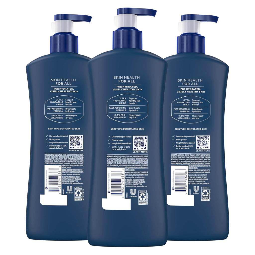 Men Fast Absorbing 3In1 Hand, Body & Face Lotion 20.3Oz 3Ct