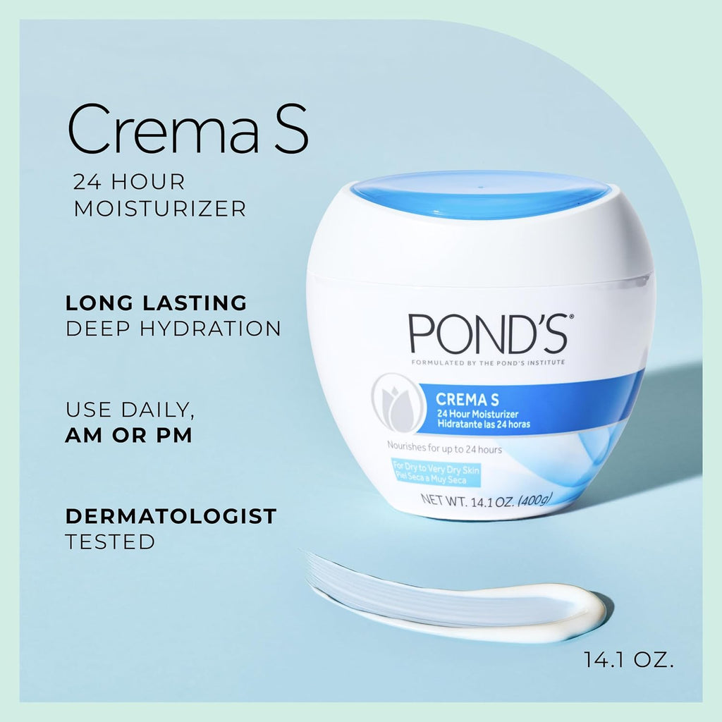 Nourishing Moisturizing Cream, Crema S, Fragrance Free, Ivory, 14.1 Oz