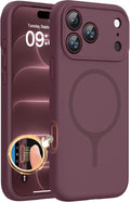 Silicone & Magnetic for Iphone 18 Pro Max Case, Burgundy