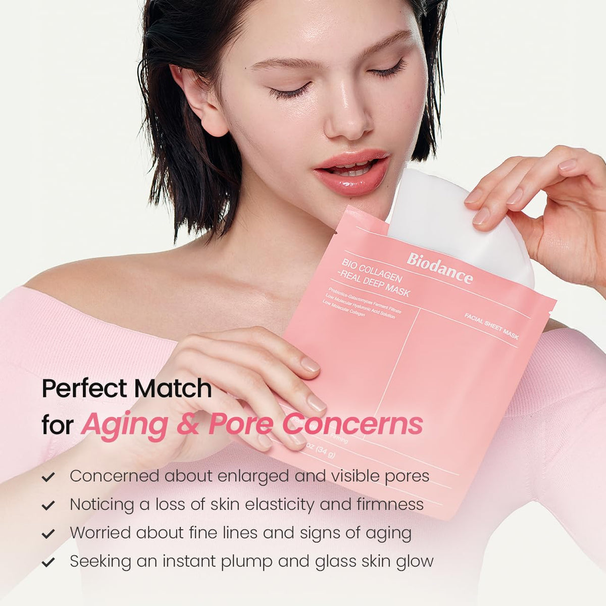 Bio-Collagen Real Deep Mask for Hydrating & Plumping (4Ea)