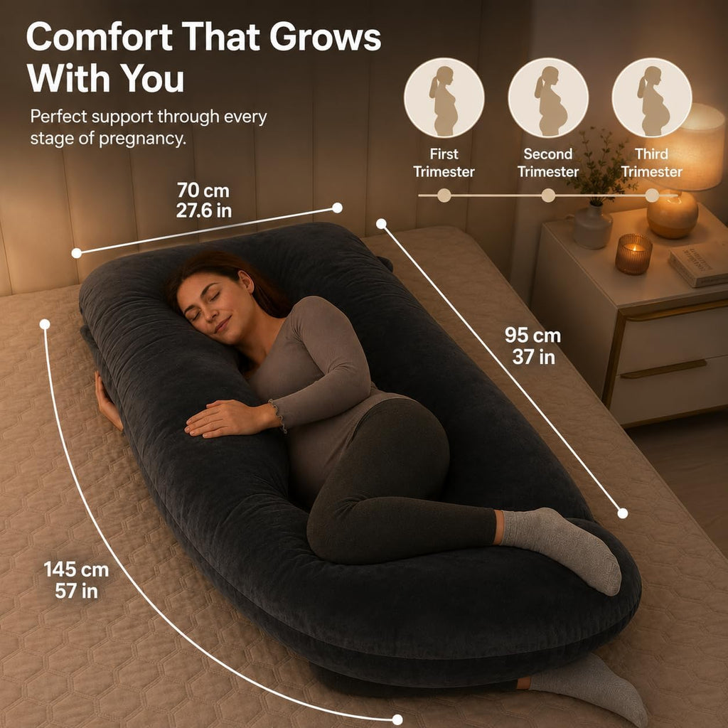U Shape Pregnancy Pillow - Full Body Maternity Pillow for Sleeping