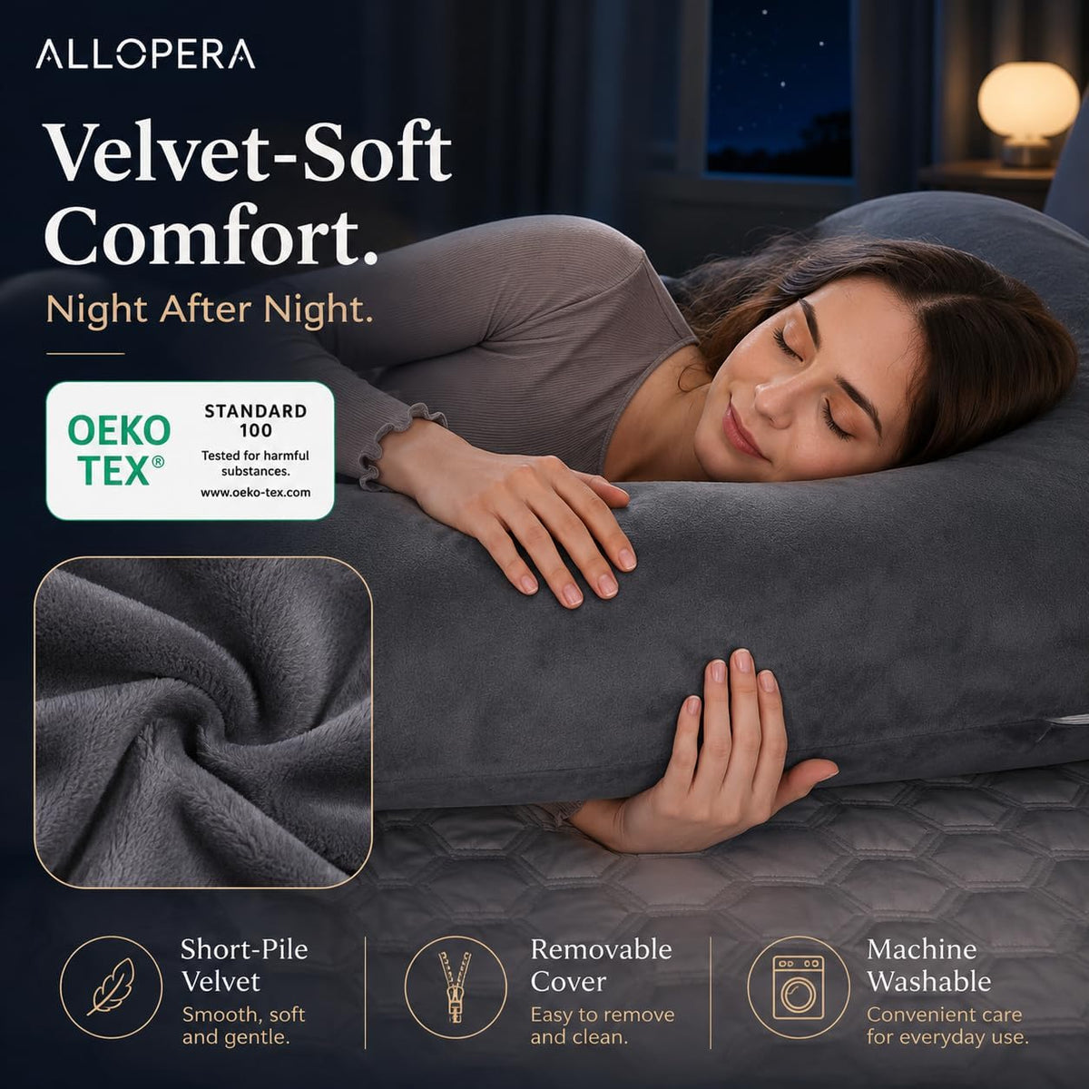 U Shape Pregnancy Pillow - Full Body Maternity Pillow for Sleeping