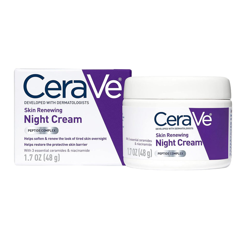 Night Cream, Facial Moisturizer with Peptides & Niacinamide, 1.7Oz