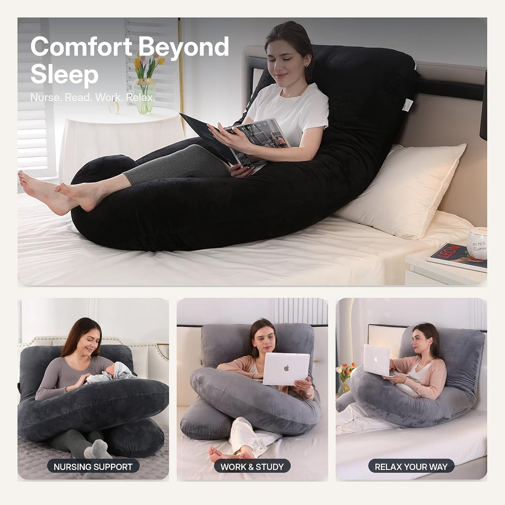 U Shape Pregnancy Pillow - Full Body Maternity Pillow for Sleeping