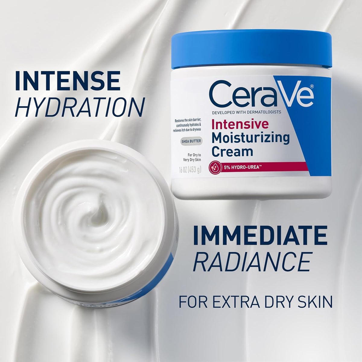 Intensive Moisturizing Cream with Shea Butter for Dry Skin, 19Oz