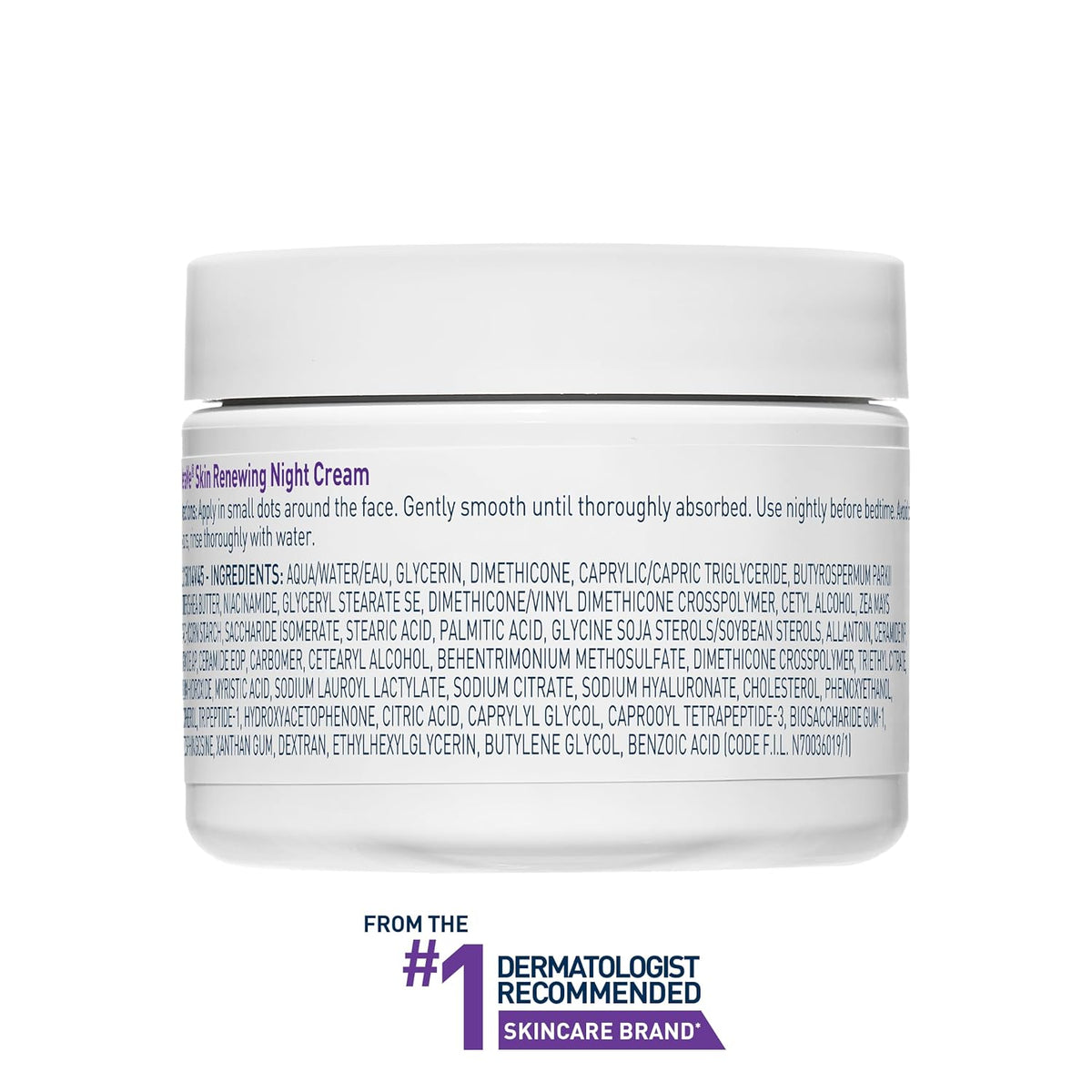 Night Cream, Facial Moisturizer with Peptides & Niacinamide, 1.7Oz