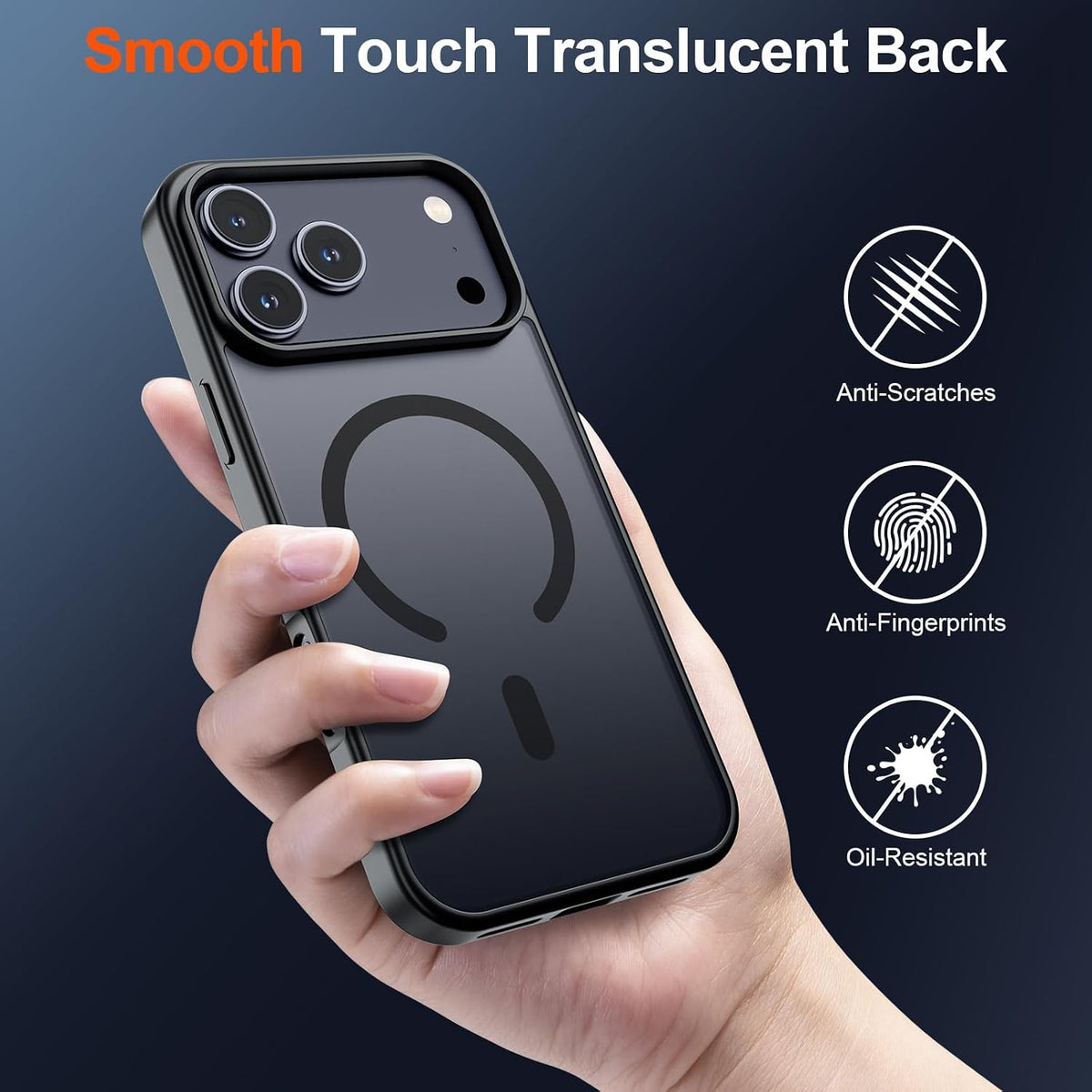 Magnetic for Iphone 18 Pro Max Case/17 Pro Max Case Black