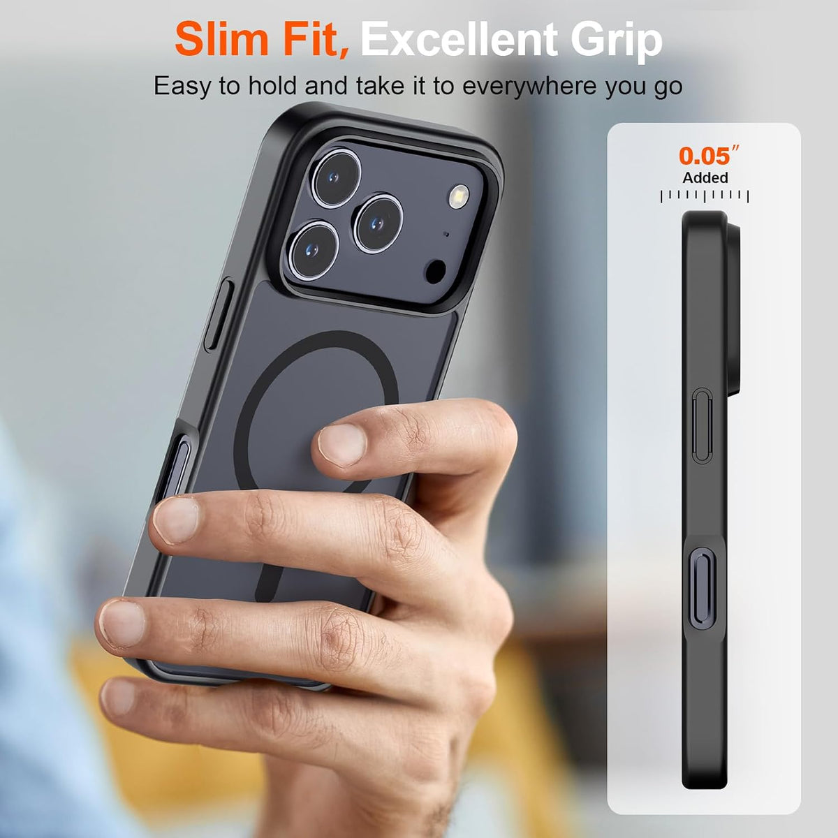 Magnetic for Iphone 18 Pro Max Case/17 Pro Max Case Black
