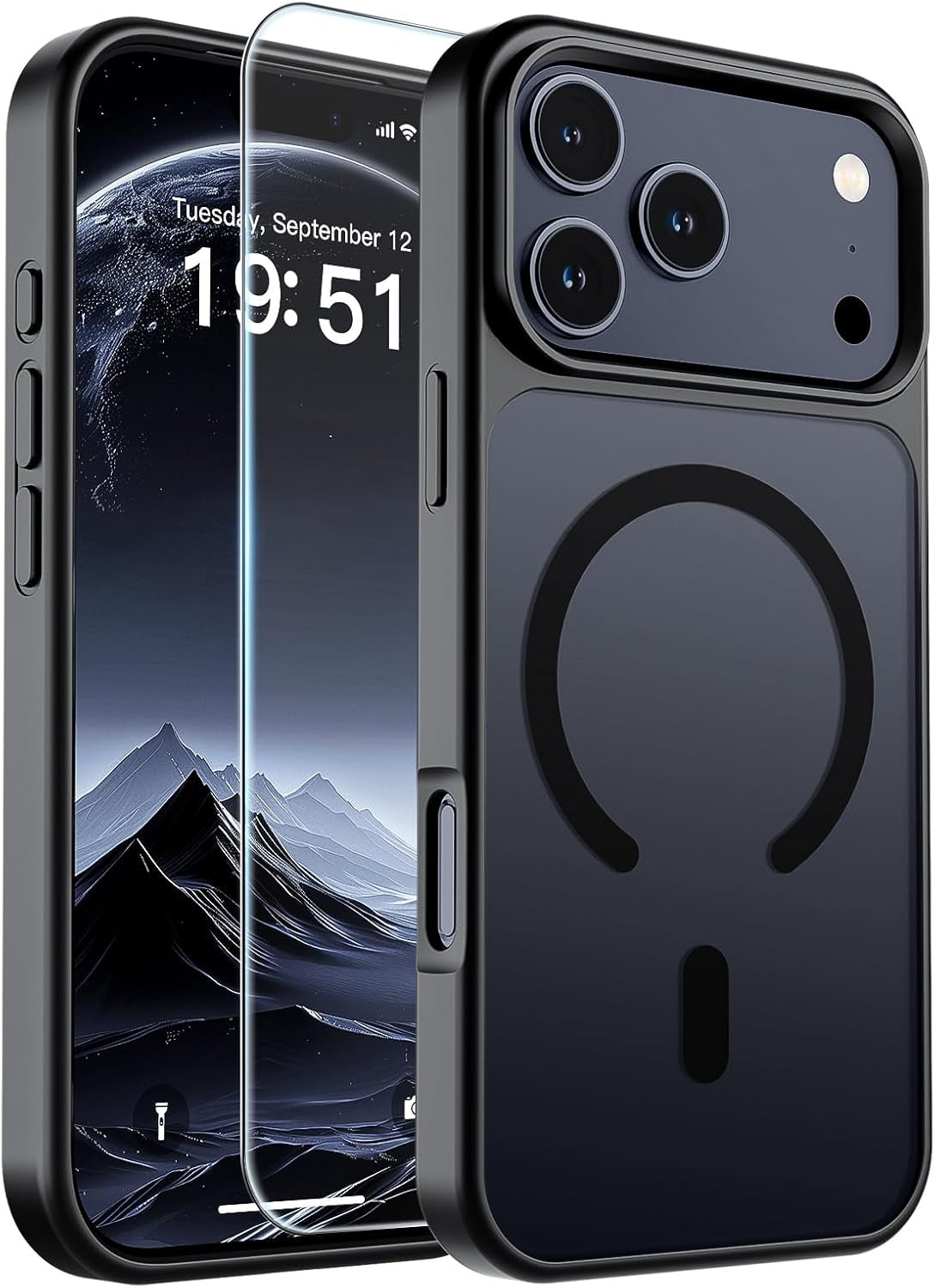 Magnetic for Iphone 18 Pro Max Case/17 Pro Max Case Black